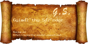 Gyimóthy Sándor névjegykártya